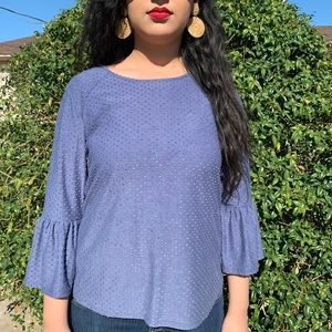 NWOT W5 Blue Bell Sleeve Top Medium